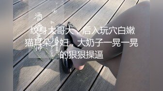  纹身大哥大，后入玩穴白嫩猫耳朵少妇，大奶子一晃一晃的狠狠操逼